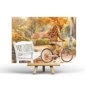 Autumn Bike Ride Postcard by Penpaling Paula