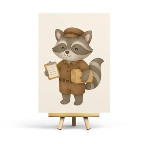 Courier Delivery Postcard by Penpaling Paula