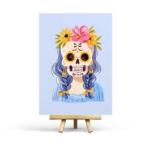 Sugar Skull Postcard by Penpaling Paula