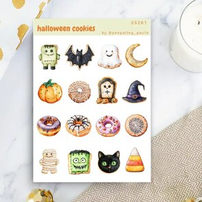 Halloween Cookies - Sticker Sheet by Penpaling Paula
