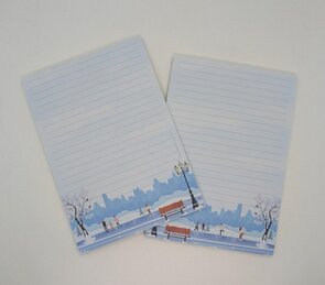 A5 Notepad Ice Skating - by StationeryParlor