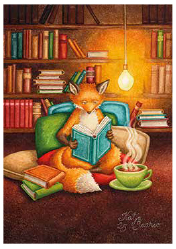 Postcard 480 by Katja Saario - Reading Fox