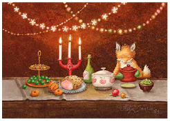Postcard 483 by Katja Saario - Christmas Dinner