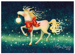 Postcard 484 by Katja Saario - Christmas Horse