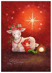 Postcard 486 by Katja Saario - Christmas Lamb