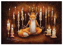 Postcard 430 by Katja Saario - Candles Fox