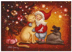 Postcard 298 by Katja Saario - Christmas Hug