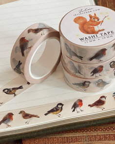 Garden Birds Washi Tape - Iris Esther