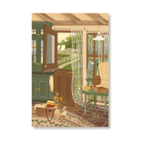 Open deur Postcard A6 - Nicolet Boon