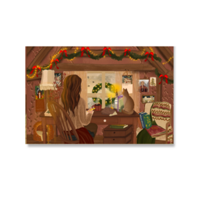 Christmas Greetings Postcard A6 - Nicolet Boon