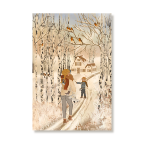 Winter walk Postcard A6 - Nicolet Boon