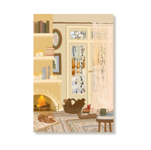 Winterhuisje Postcard A6 - Nicolet Boon