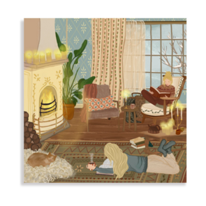 “Winter Home” square card - Nicolet Boon