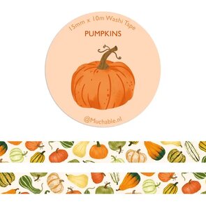Autumn Pumpkins Pattern Washi Tape - Muchable