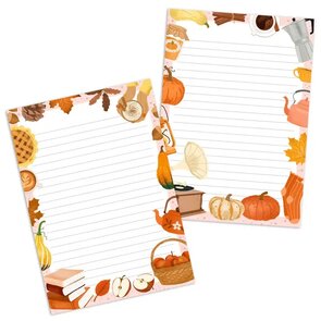 A5 Double Sided Notepad by muchable - autumn/fall cosy days