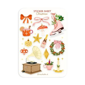 A6 Stickersheet by Muchable |  Kerst - cute Christmas things