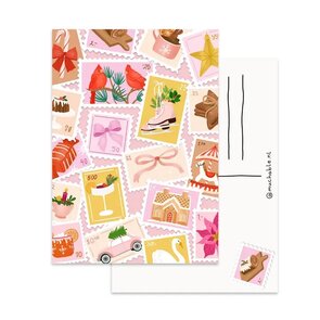 Christmas Postcard by Muchable - stamps pattern 