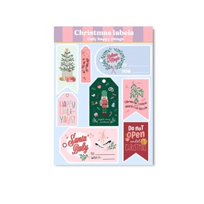 A6 Stickersheet Christmas labels - Only Happy Things