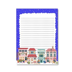 A5 Notepad Winter village - Double Sided - by Only Happy Things
