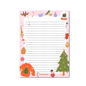 A5 Notepad Christmas is here - Double Sided - by Only Happy Things