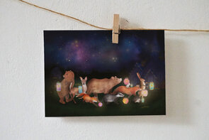 Postcard Lotte Drouen | Lampionnenoptocht