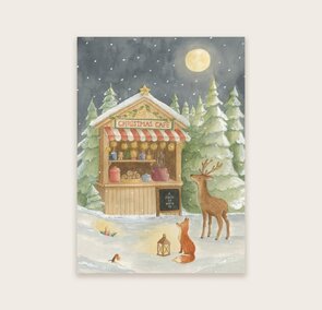 Postcard Christmas café - Appeloogje