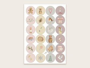 Stickersheet from Appeloogje - pastel kerst
