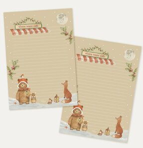 A5 Notepad winter warm café - Double Sided - Appeloogje