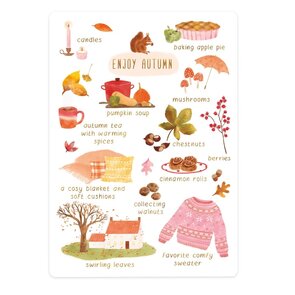 The Lemonbird Postcard | enjoy autumn (English text)
