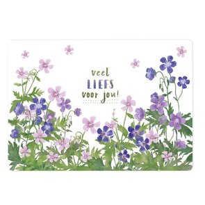 The Lemonbird Postcard | geraniums 'veel liefs voor jou' 