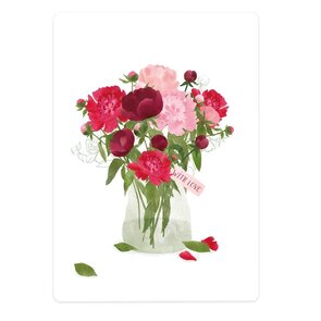 The Lemonbird Postcard | peonies with love - pioenrozen with love