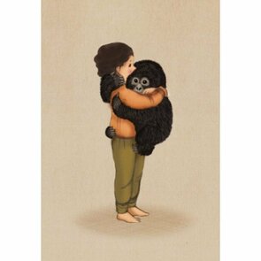 Postcard Belle and Boo | Baby Gorilla