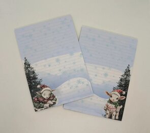 A5 Notepad Christmas Sheep - by StationeryParlor
