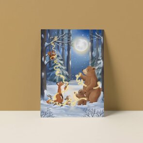 A6 Postcard from Studio Poppybird - Samen licht brengen