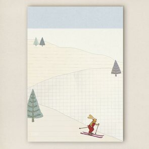A5 Letter Paper Pad TikiOno | Snow Bunny