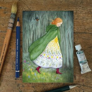 Postcard Mhairi Hellbrandt - Arrival of Spring