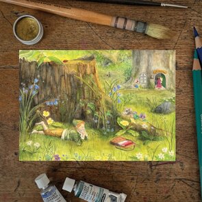 Postcard Mhairi Hellbrandt - Spring in the forest