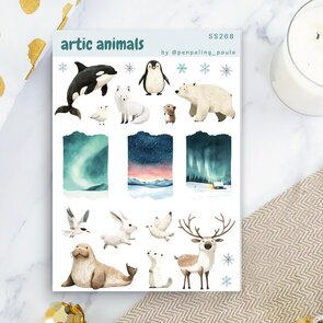 Arctic Animals Sticker Sheet by Penpaling Paula