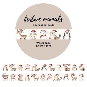 Washi Tape Festive Animals by Penpaling Paula