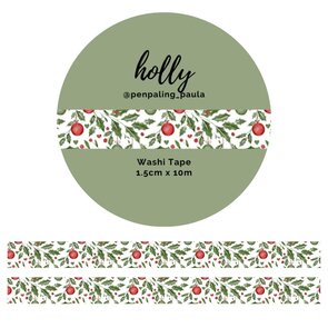 Washi Tape Holly by Penpaling Paula