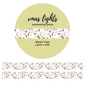 Washi Tape Xmas Lights by Penpaling Paula