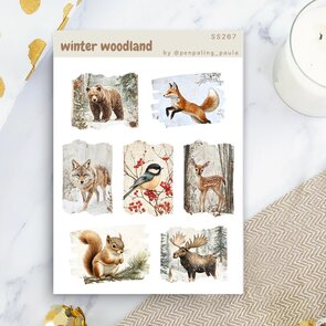 Winter Woodland Sticker Sheet by Penpaling Paula