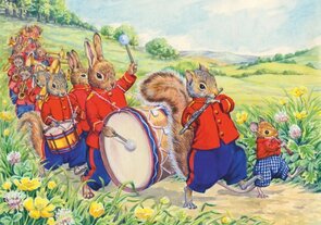 Postcard Audrey Tarrant | Pip Squeak Joins The Band