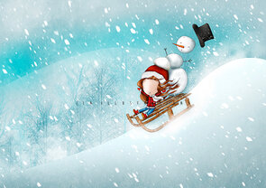 PRE ORDER: Postcard Ila Illustrations 194 - Sleigh