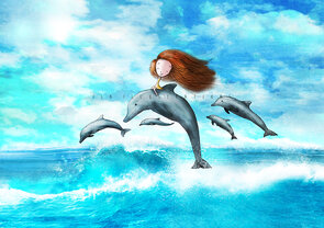 PRE ORDER: Postcard Ila Illustrations 200 - Dolphins
