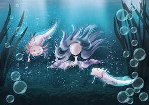 PRE ORDER: Postcard Ila Illustrations 239 - Axolotl
