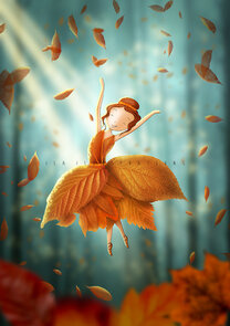 PRE ORDER: Postcard Ila Illustrations 246 - Dancing leaves