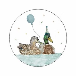 6x Sticker Feest eendjes by Art by Meer