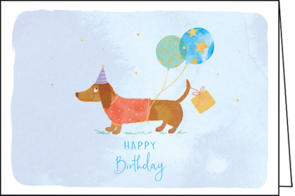 Wiebke Wichmann Folded Card | Happy Birthday (Dog)