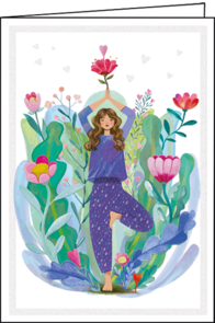 Mila Marquis Folded Card | Woman doing yoga